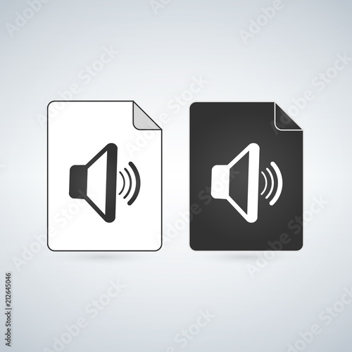 Black and white music sound...