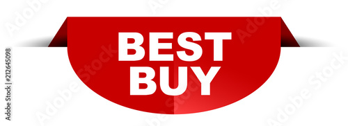 red vector round banner best buy