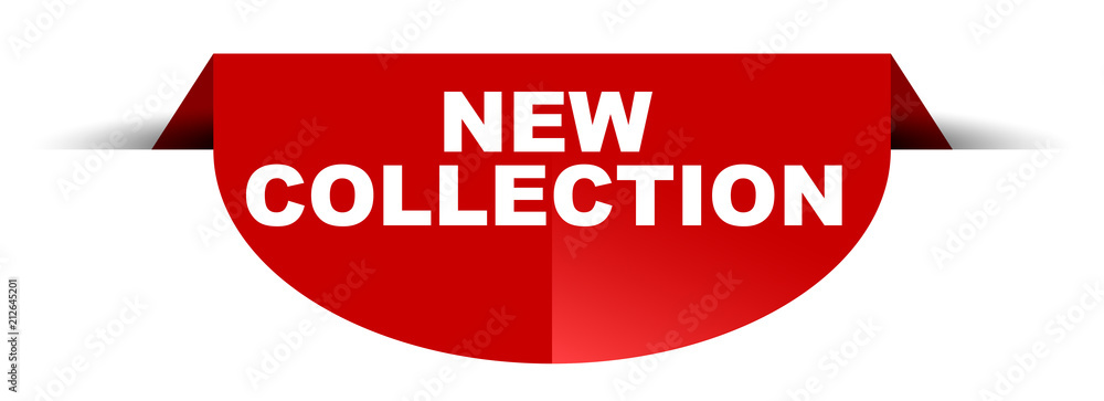 red vector round banner new collection red vector round banner new collection