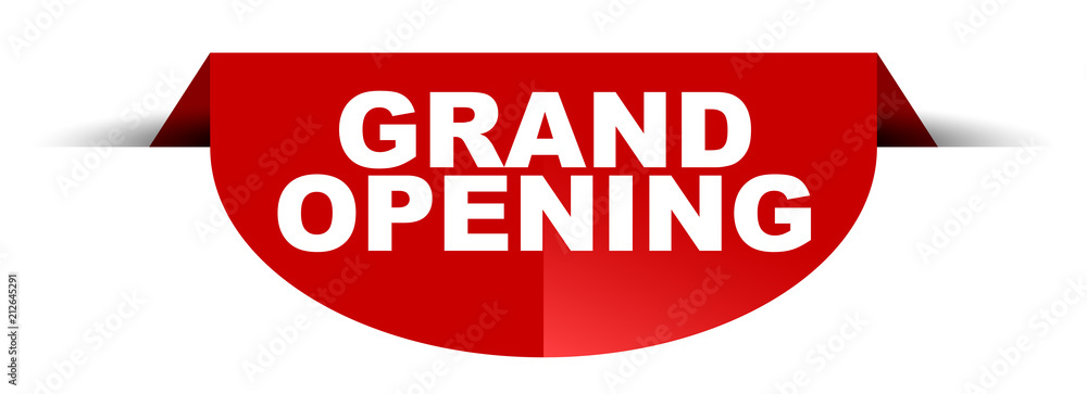 red vector round banner grand opening red vector round banner grand opening