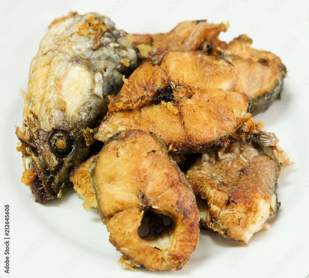 Delicuous Deep Fried Striped Snakehead Fish Delicuous Deep Fried Striped Snakehead Fish