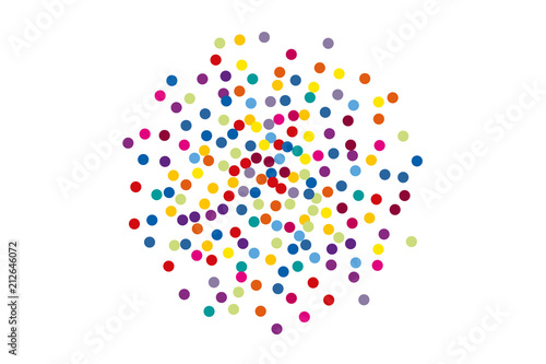 Background with Colorful glitter, confetti. Multicolored polka dots, circles, round. Fiesta pattern.