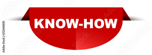 red vector round banner know how