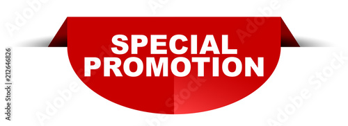 red vector round banner special promotion