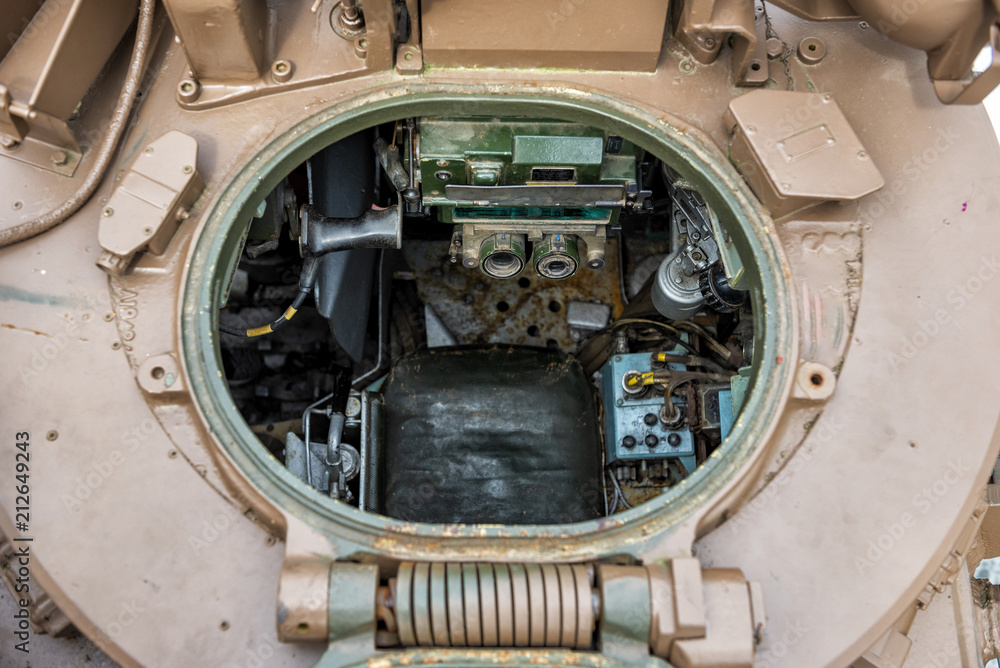 Military Tank Hatch Interior View Stock Photo | Adobe Stock