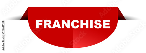 red vector round banner franchise