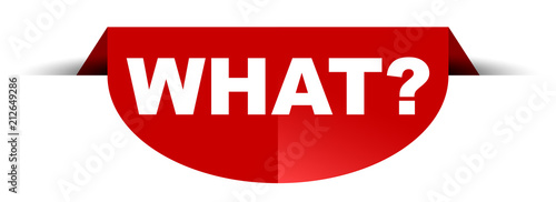 red vector round banner what