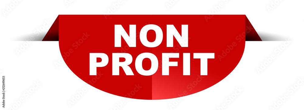 red vector round banner non profit red vector round banner non profit
