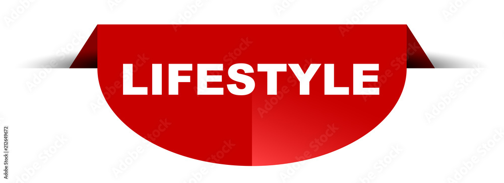 red vector round banner lifestyle