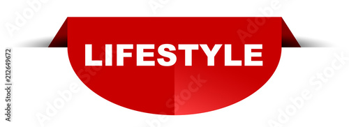 red vector round banner lifestyle