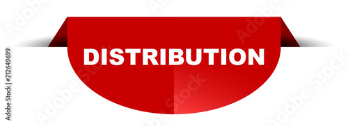 red vector round banner distribution
