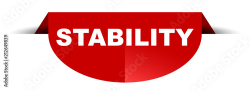 red vector round banner stability