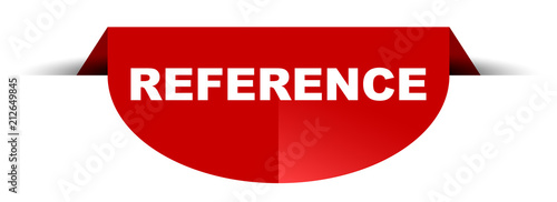 red vector round banner reference