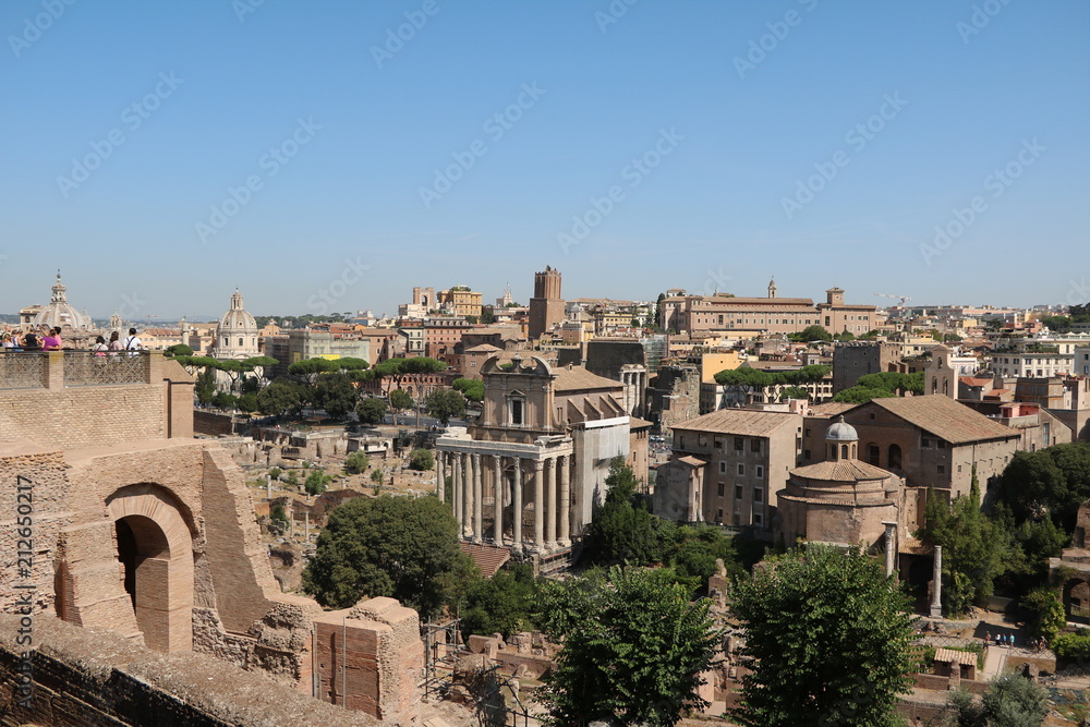 View to Forum Romanum in Rome, Italy