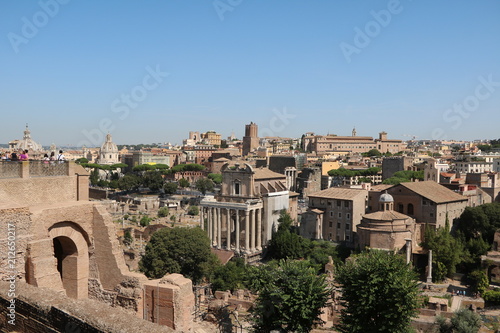 View to Forum Romanum in Rome, Italy