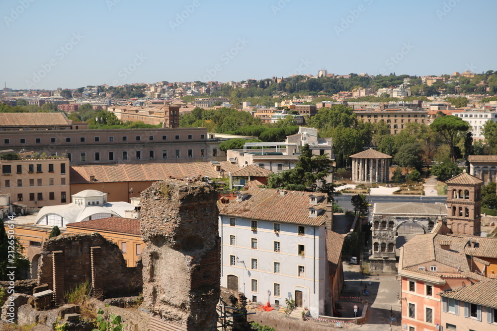 View to Rome from Forum Romanum, Italy