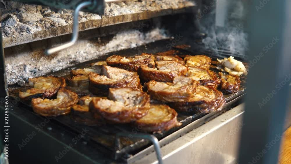 Turkish lamb kebab Kokorec, street food in Istanbul Turkey Turkish lamb kebab Kokorec, street food in Istanbul Turkey