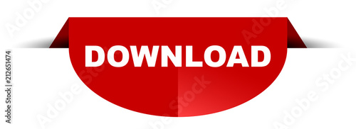 red vector round banner download