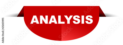 red vector round banner analysis