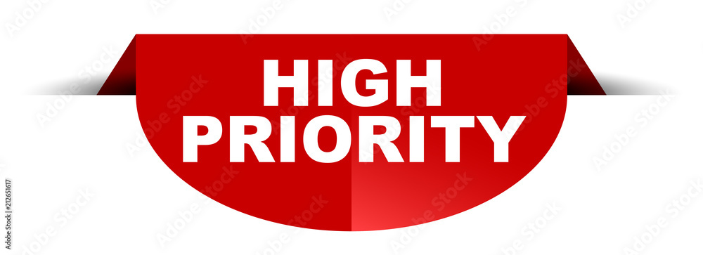 red vector round banner high priority red vector round banner high priority