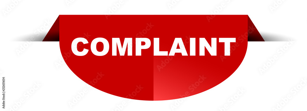 red vector round banner complaint red vector round banner complaint