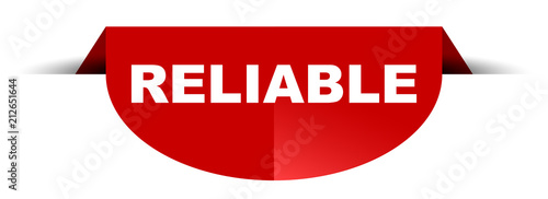 red vector round banner reliable