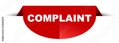 red vector round banner complaint