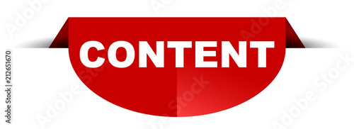 red vector round banner content
