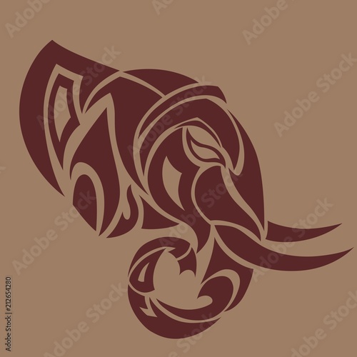 Photography elephant stencil srt