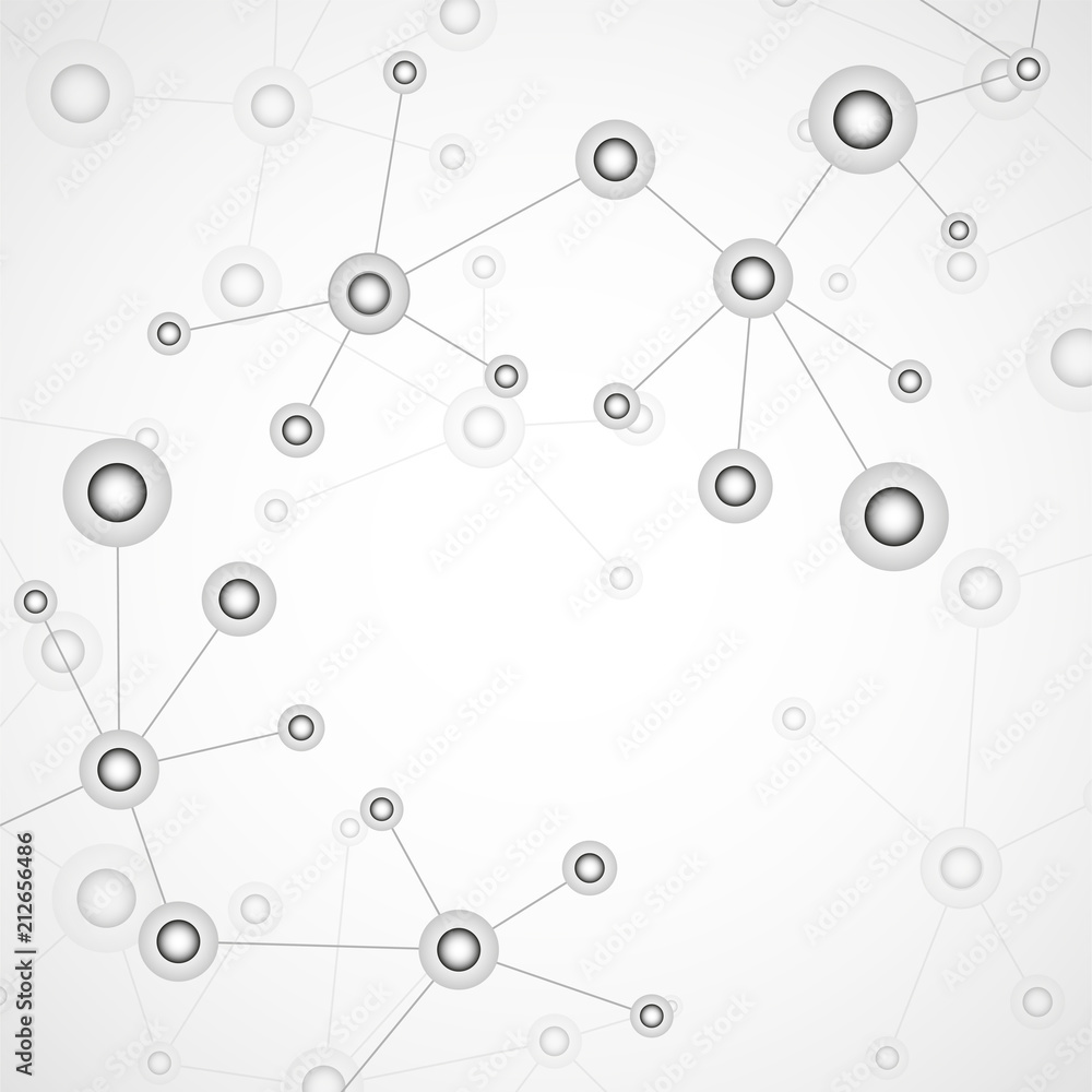 Abstract molecule background, connected structure. Dna, atom, neurons Abstract molecule background, connected structure. Dna, atom, neurons