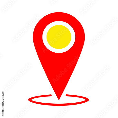 map pin gps icon location pointer illustration