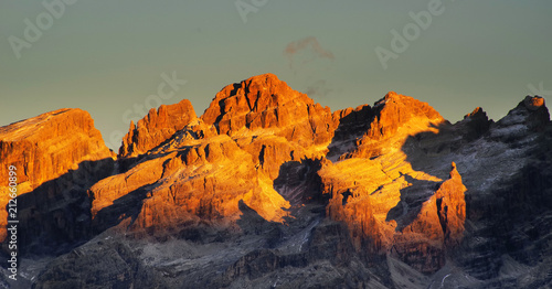 Brenta Dolomites in sunset light, Italy, Europe