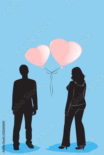 Romantic relationship between a man and a woman
