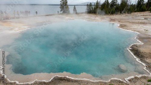 Bright Blue Yellowstone Geyser