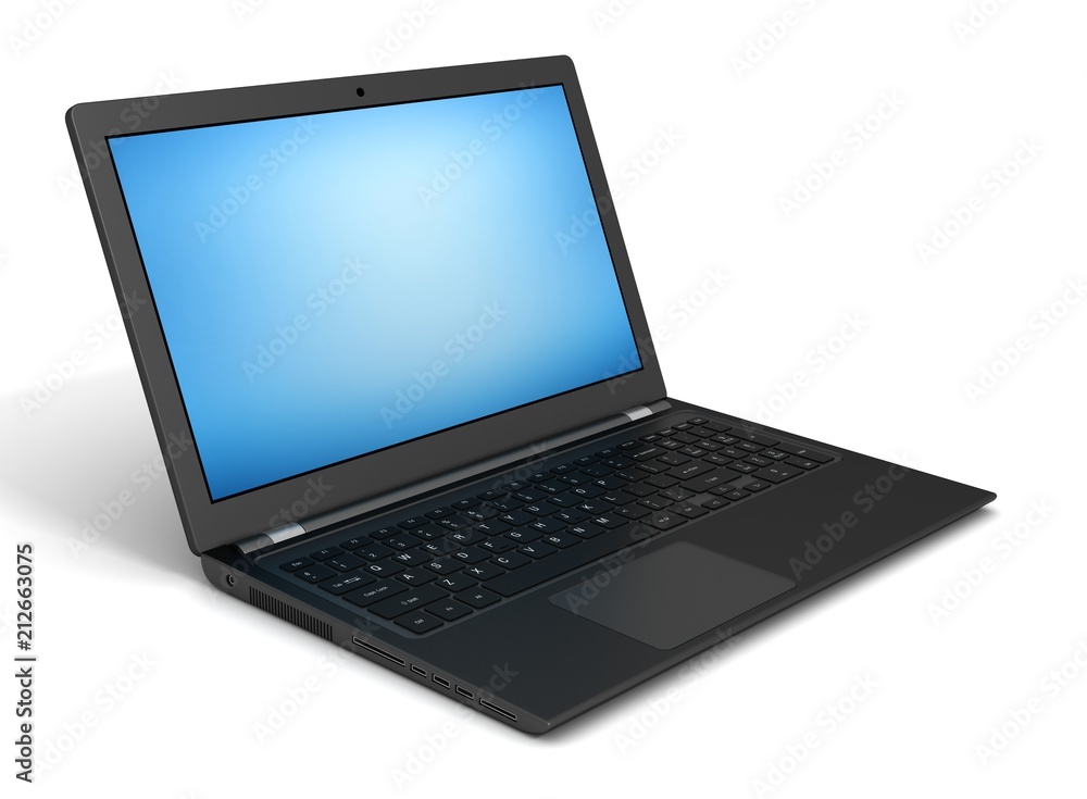 laptop computer single 3d illustration laptop computer single 3d illustration