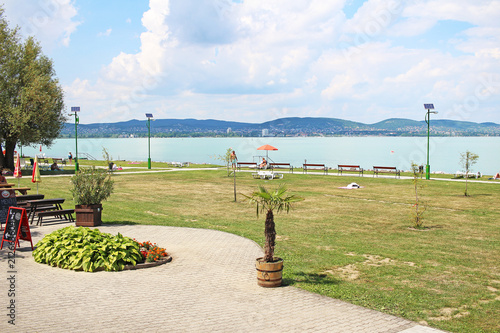 Balaton Hungary Tihany European big lake view 2018 photo