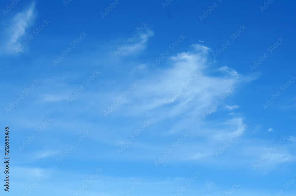 Fototapeta premium Blue sky and white clouds. White clouds on blue background.