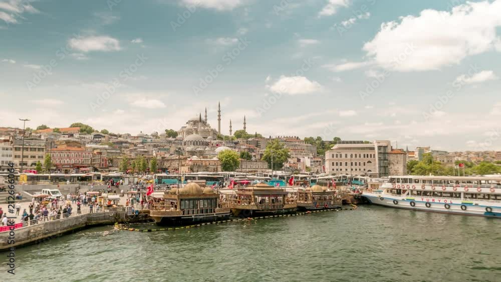 Suleymaniye Mosque in Istanbul, Turkey. Time Lapse 4K Video. Suleymaniye Mosque in Istanbul, Turkey. Time Lapse 4K Video.
