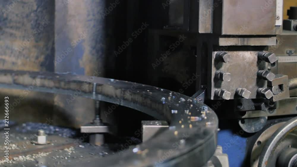 Process of metal working and machine manufacturing. Precision milling work. Fast rotation speed. Process of metal working and machine manufacturing. Precision milling work. Fast rotation speed.