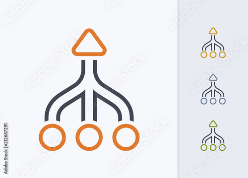 Merged Arrows - Pastel Dash Icons . A professional, pixel-aligned icon .