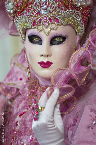 Venice carneval mask in rose