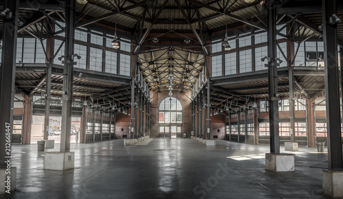 Empty Warehouse Interior In Eastern Market Detroit, Michigan photo