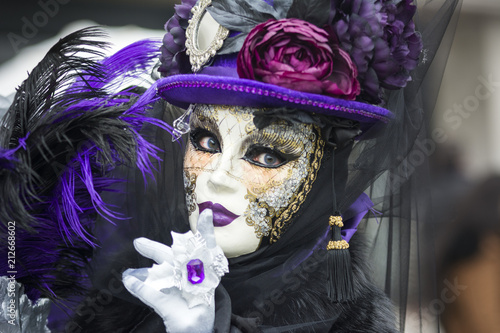 Venice carneval mask with eyes wide open