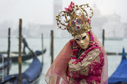 Venice carneval mask with crown