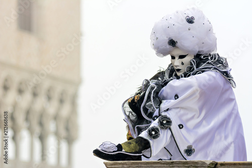 Venice carneval pierrot mask