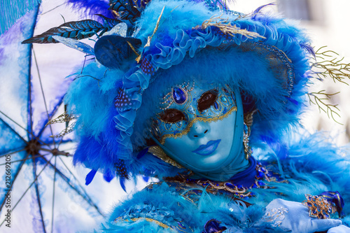 Venice carneval mask in blue