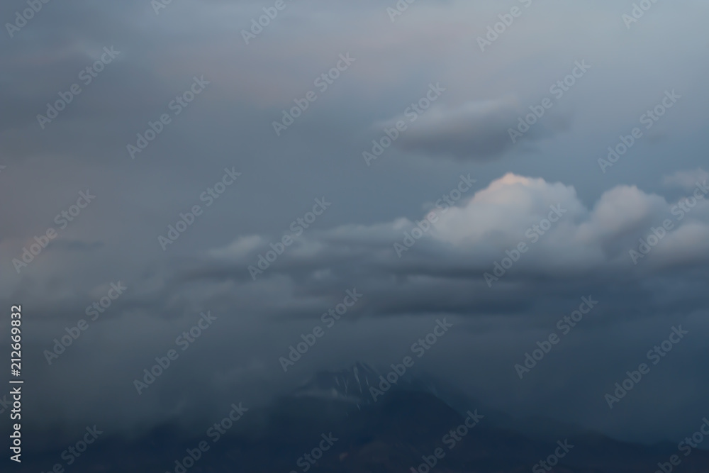 dark moody clouds before a stoem