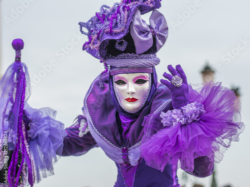 Venice carneval mask in purple