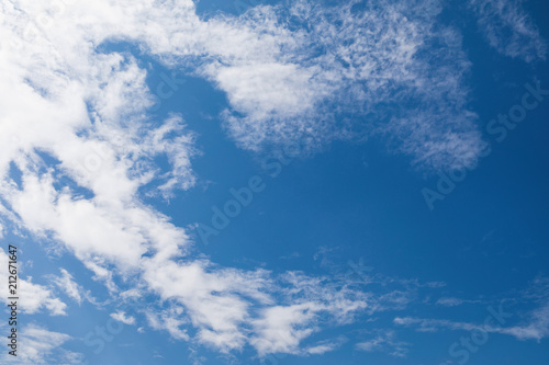 Background with clouds on blue sky. Blue Sky