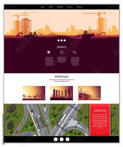 Design of the main page of the energy company website